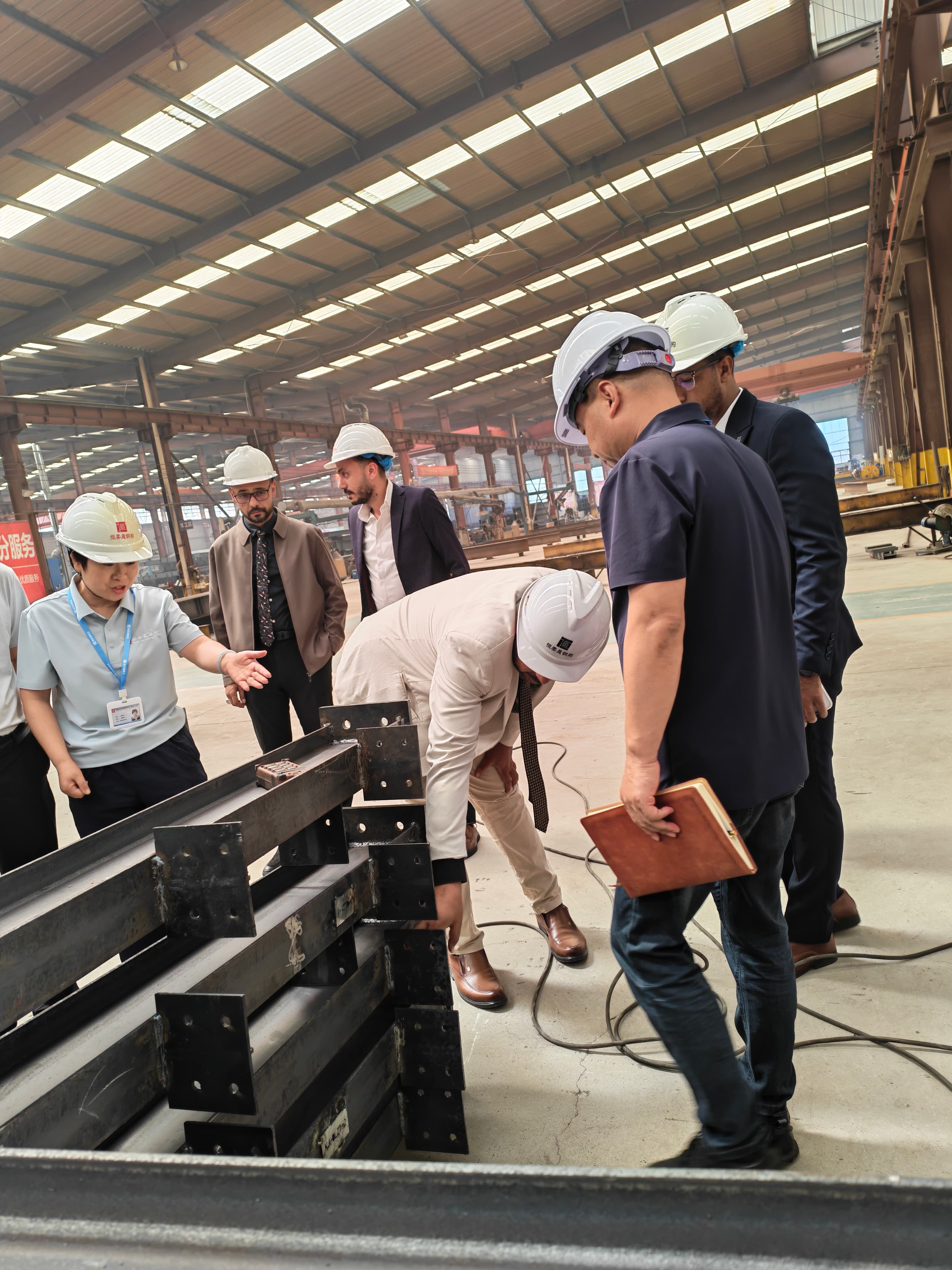 Steel component assembly and inspection process